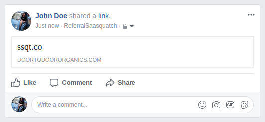 Door to door fb share noog