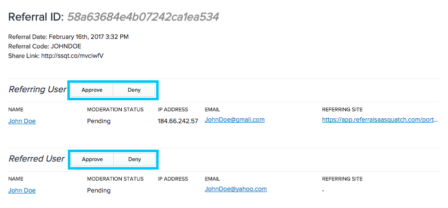 Moderate Side of Referral