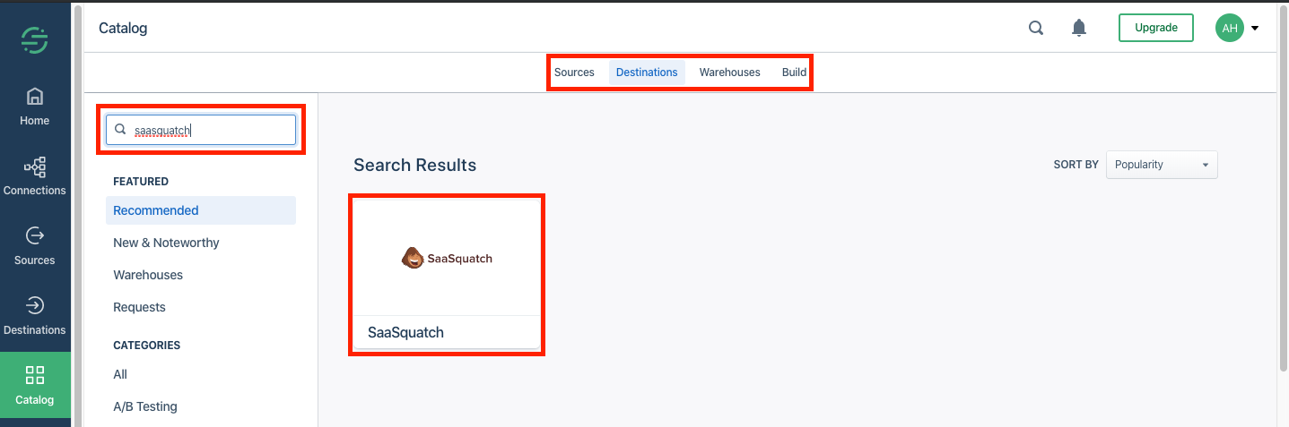 Segment SaaSquatch Select - Highlighted