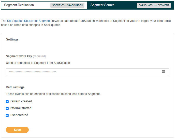Segment Data Settings