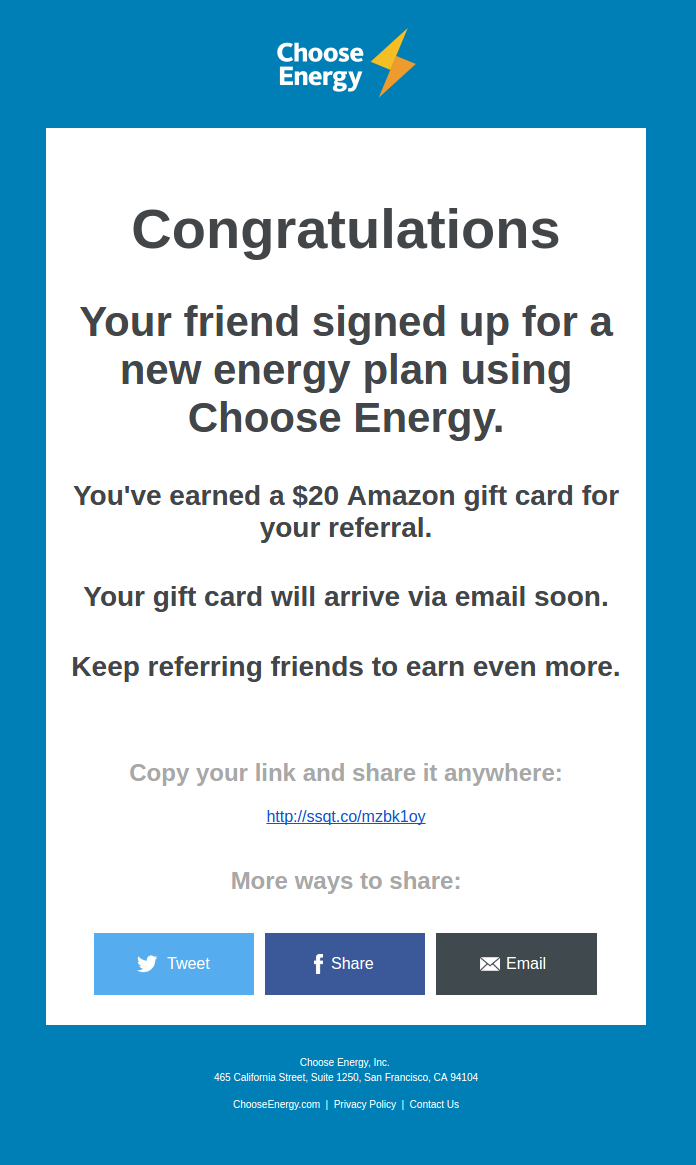 Choose Energy Email