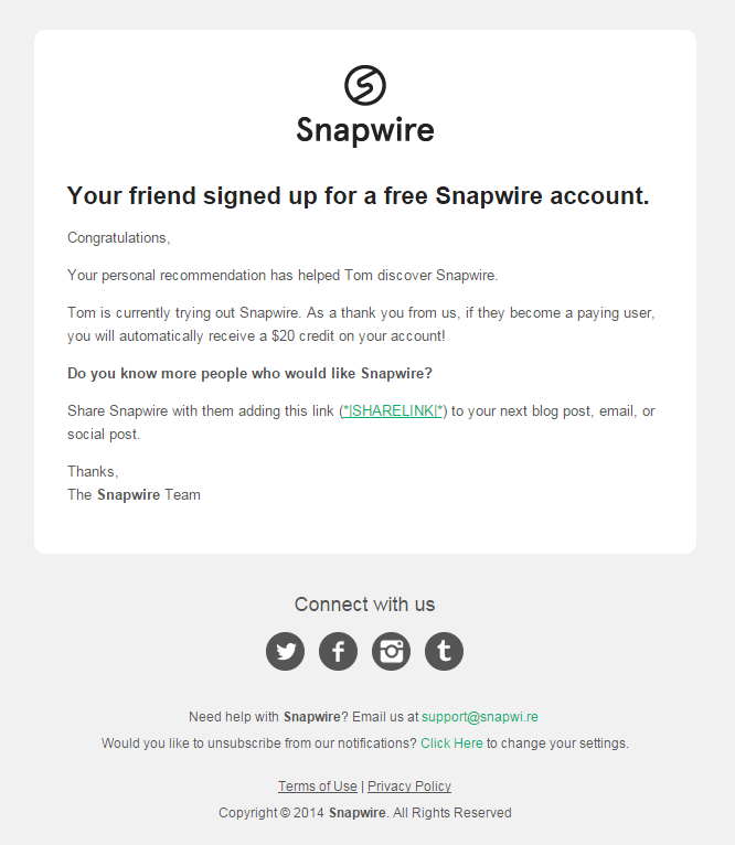 Snapwire Email